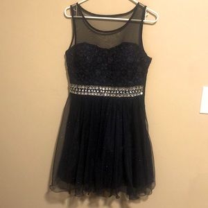 Navy Blue Short Formal Dress